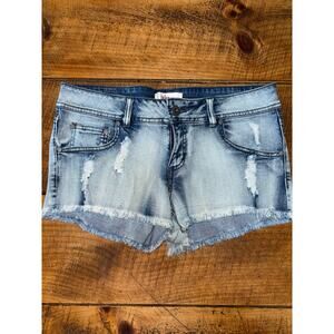 Junior Girls Jake Jeans Allie Cut Off Denim Jean Distressed Shorts Size 11‎